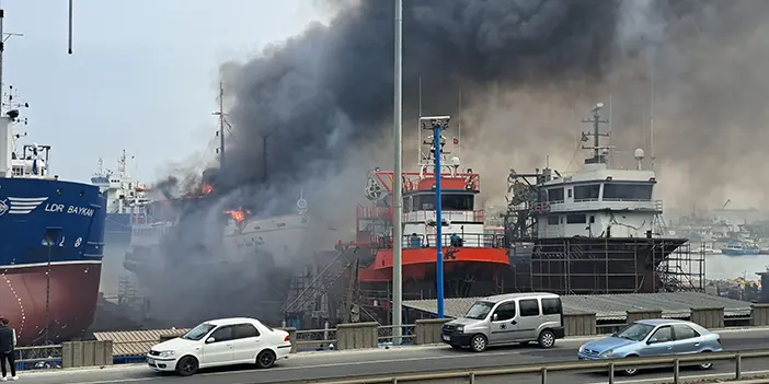 Ordu'da tekne yangını! Söndürme çalışmaları sürüyor