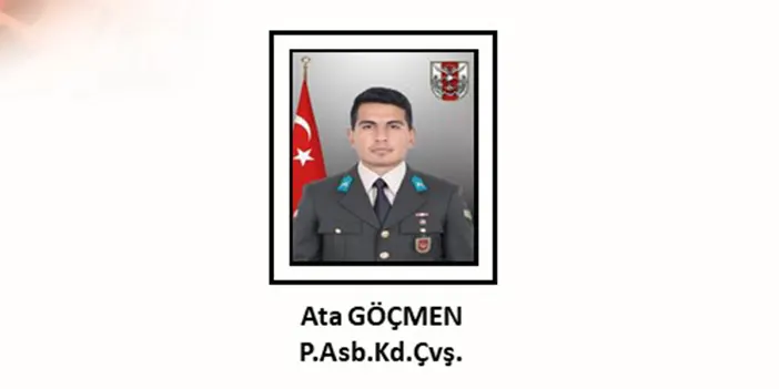 MSB acı haberi duyurdu! Piyade Astsubay Kıdemli Çavuş şehit oldu