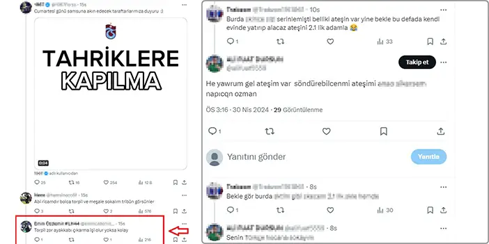 Trabzonspor'un Samsunspor maçı öncesi paylaşımlara adli ve idari işlem