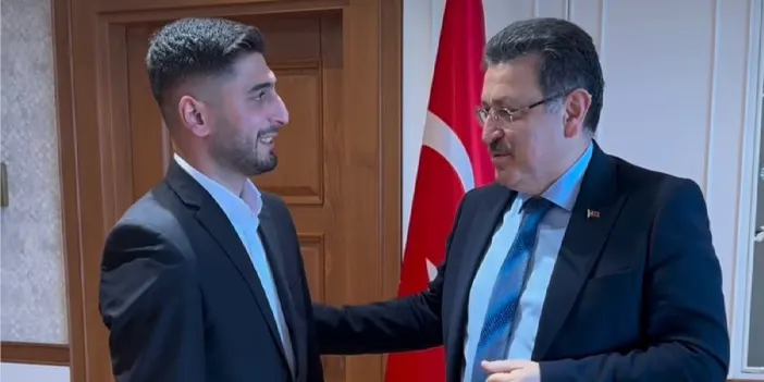 Trabzon'da heimlich manevrasıyla hayat kurtarmıştı! Başkan Genç makamında ağırladı