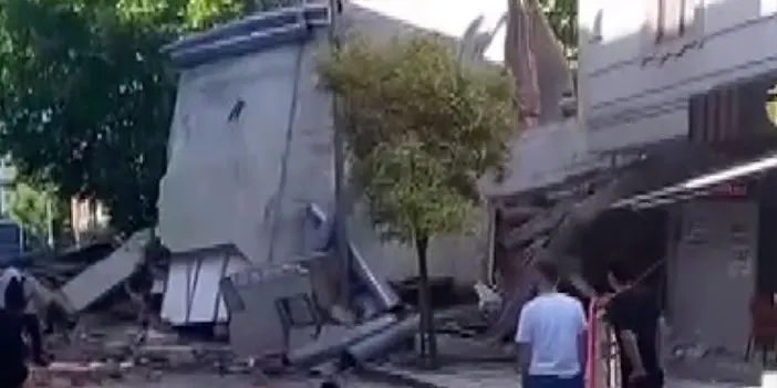 İstanbul'da bina çöktü! Enkaz altında kalanlar var