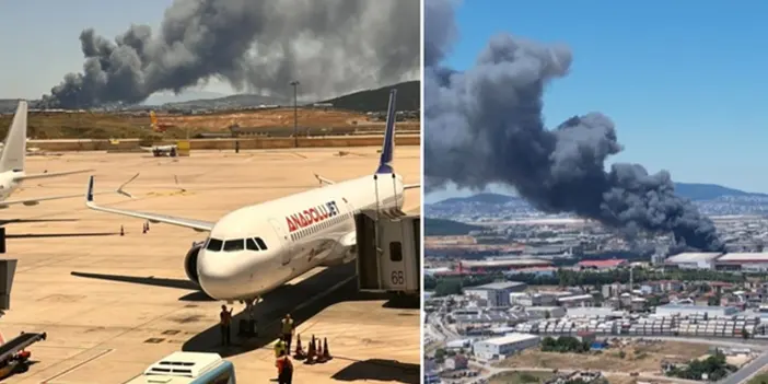 İstanbul'da alevlerin sardığı fabrikadan patlama sesleri yükseldi