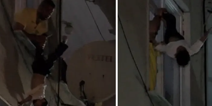 İstanbul'da eşiyle tartışan adam çocuklarını rehin alıp camdan sarkıttı