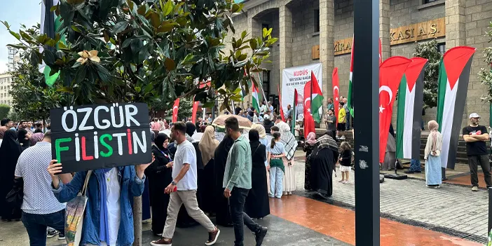Trabzon vazgeçmiyor! Filistin'e destek için yine oradaydılar 