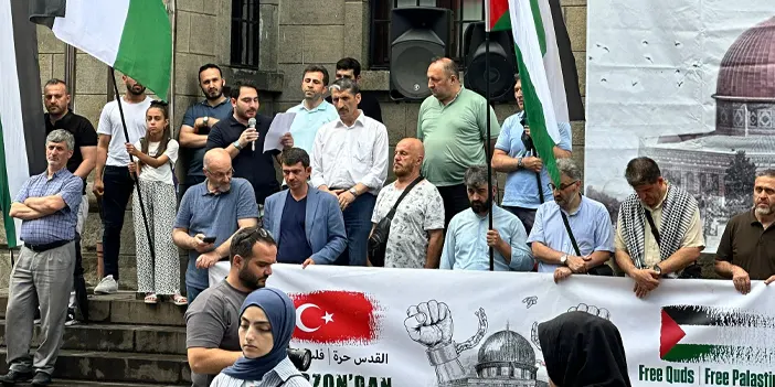 Trabzon vazgeçmiyor! Filistin'e destek için yine oradaydılar 