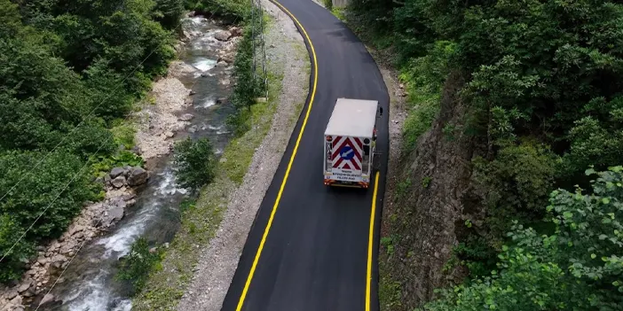 Trabzon'da Santa Harabelerine giden yol yenilendi!