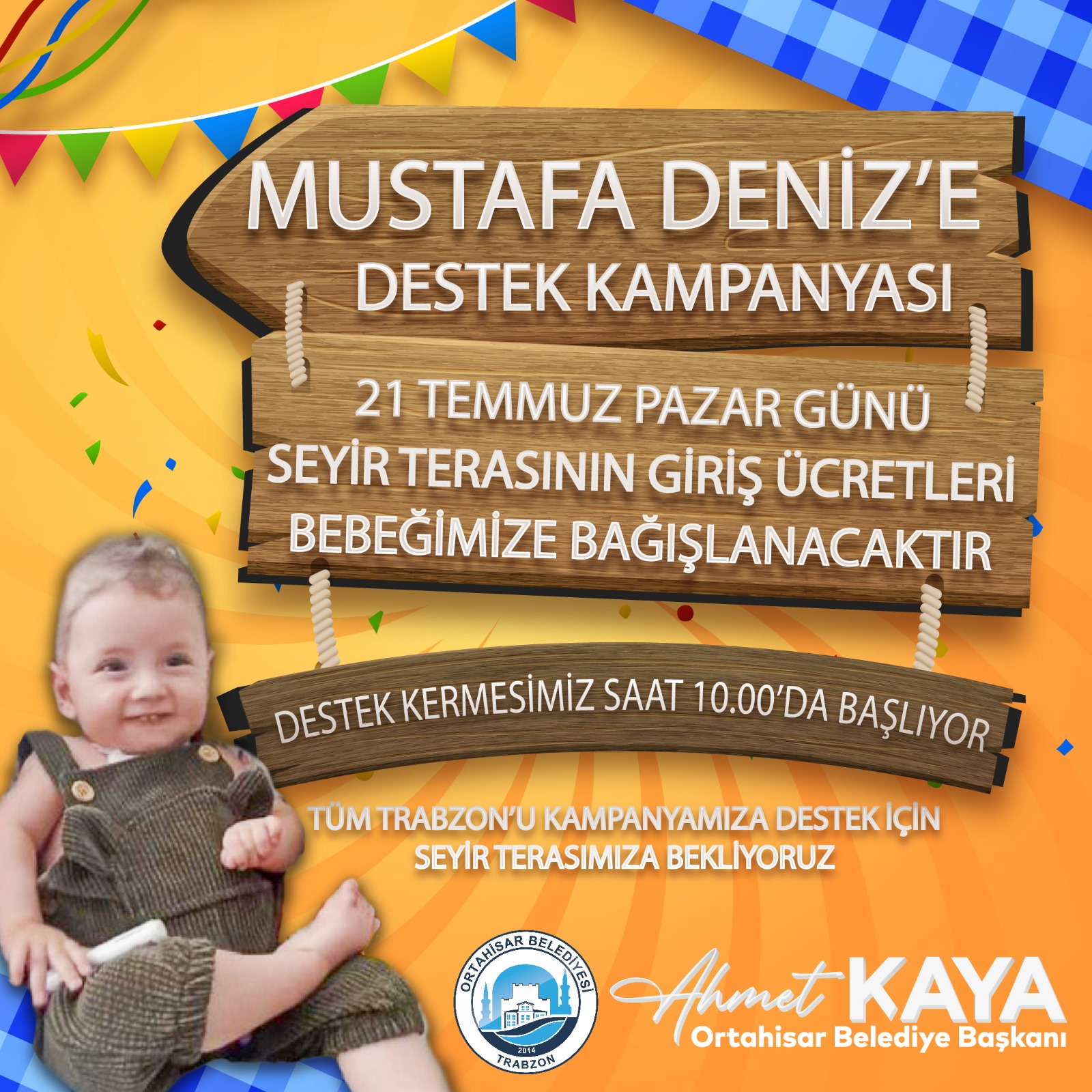 Başkan Kaya'dan anlamlı çağrı! Mustafa bebek için harekete geçildi 