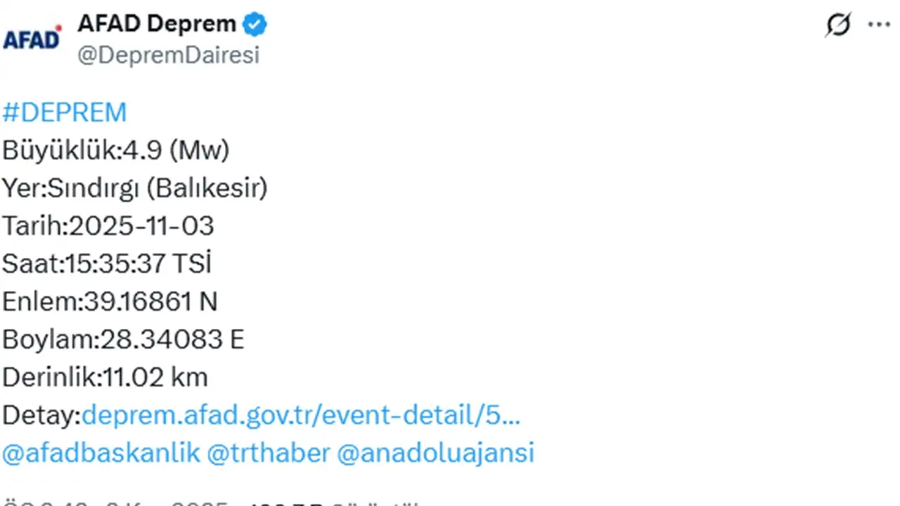 balikesir-deprem-afad-aciklama