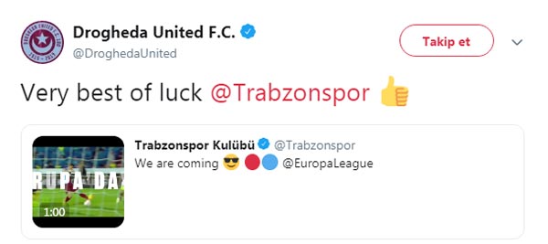 Kardeş Takımdan Trabzonspor mesajı
