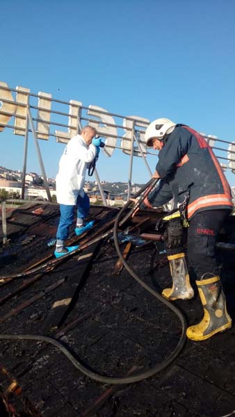 Trabzon'da işyerinde yangın