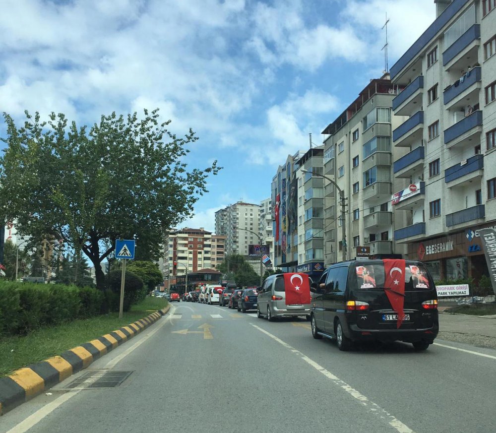 Trabzon'da şehit Akın Çelebi için akın ettiler