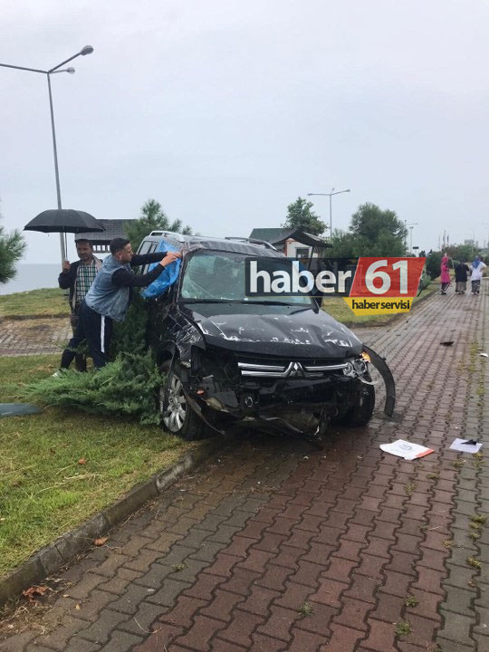 Trabzonlu iş adamı kaza geçirdi