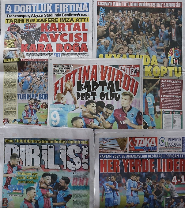 Trabzon basınında Beşiktaş zaferi manşetleri