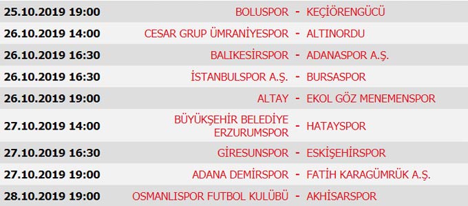 Süper Lig 8. Hafta maçları, puan durumu ve 9. Hafta maçları