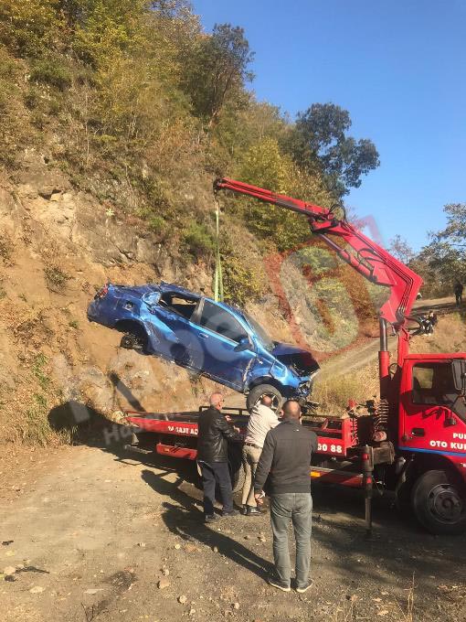 Trabzon'da iş çıkışı acı kaza! Uçuruma yuvarlandı