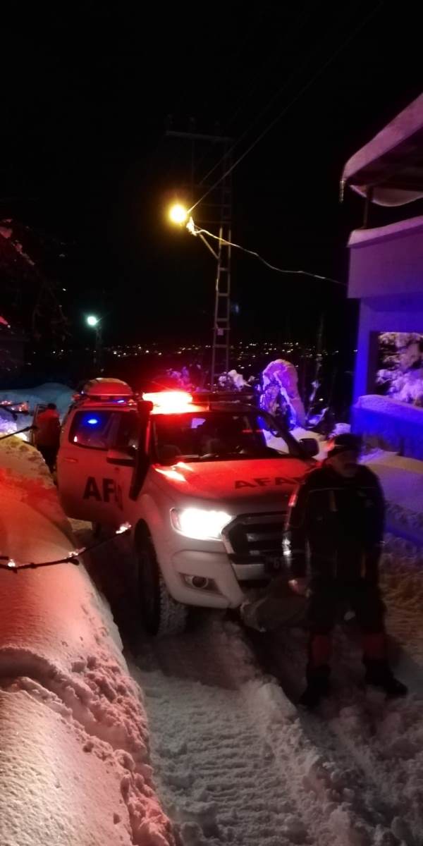 Trabzon'da kardan mahsur kalan hasta için ekipler seferber oldu