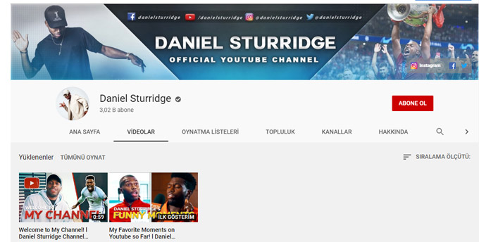 Sturridge youtuber oldu