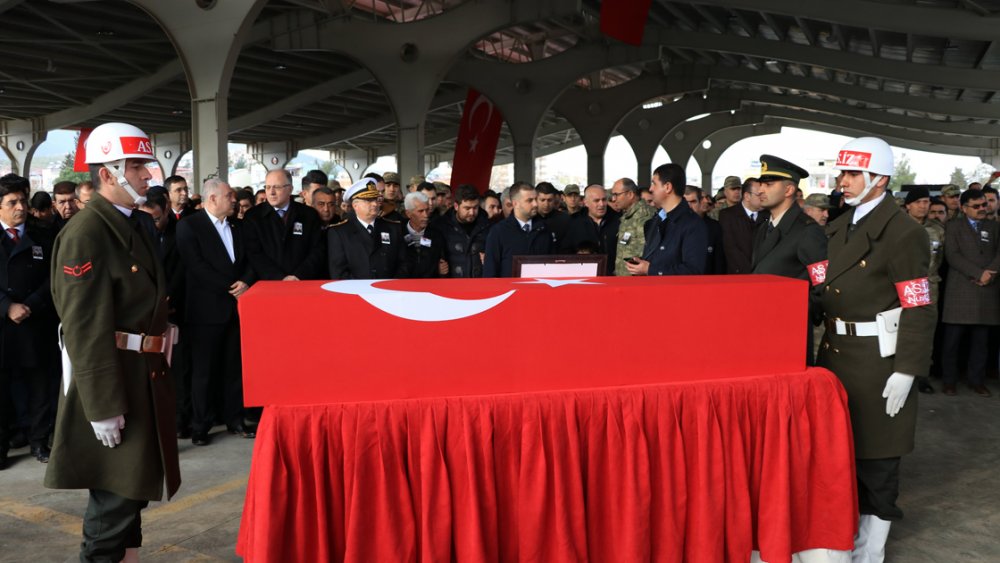 İdlib şehitleri son yolculuklarına uğurlandı