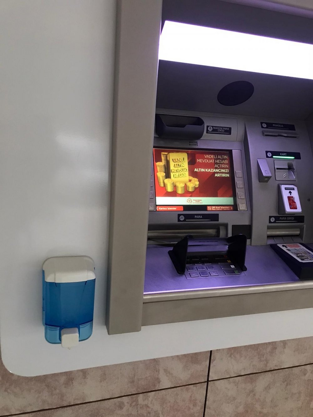 Rize'de ATM'lerde Koronavirüs önlemi