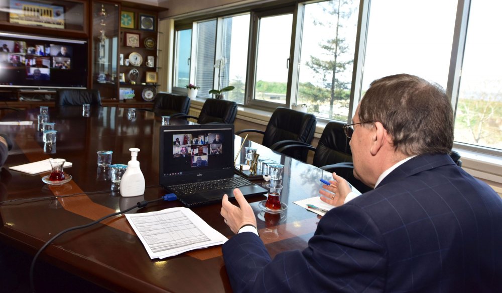 Bölge oda-borsa başkanları video konferansla toplandı