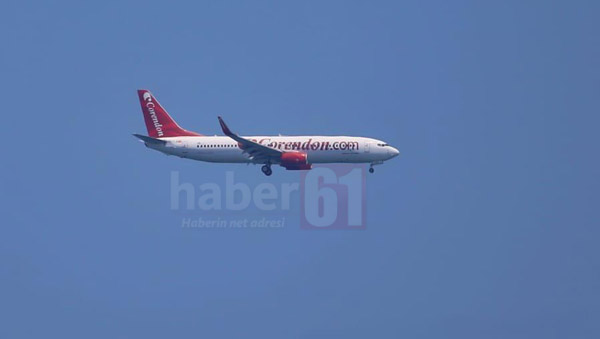 Dev firma Trabzon'a ilk uçuşunu yaptı