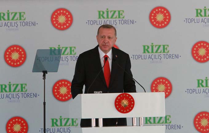 Cumhurbaşkanı Erdoğan Rize'de toplu açılış törenini gerçekleştirdi