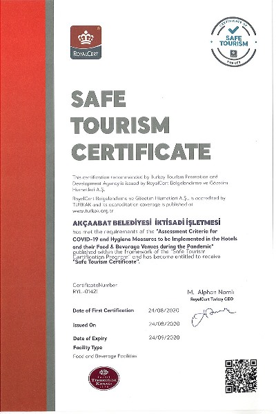Timurciler konağına güvenli turizm sertifikası