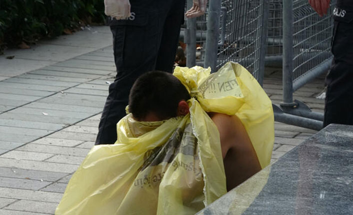 İstanbul'da çıplak kadın şoku