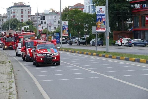 Trabzon İtfaiyesi’nden yıldönümü turu