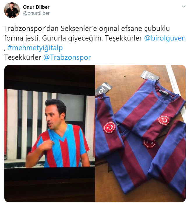 Trabzonsporlu yönetici dizideki sahte formayı gördü orjinallerini gönderdi! Yapımcıdan teşekkür geldi
