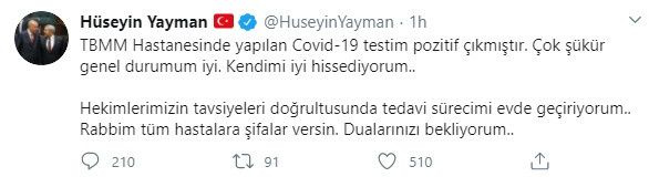 Milletvekili Hüseyin Yayman, koronavirüse yakalandı