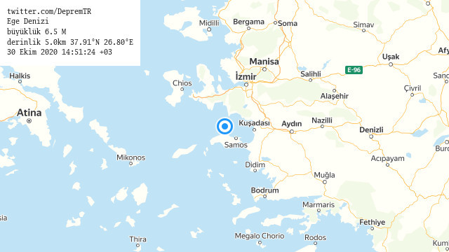 Son depremler listesi 30 Ekim - Afad ve Kandilli Rasathanesi deprem verileri