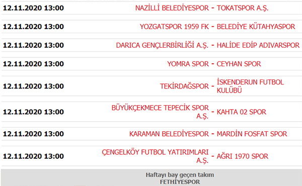 Süper Lig puan durumu, Süper Lig 7. Hafta maç sonuçları ve 8. Hafta maçları