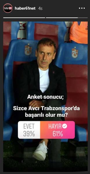 Trabzonspor taraftarının Avcı kararı