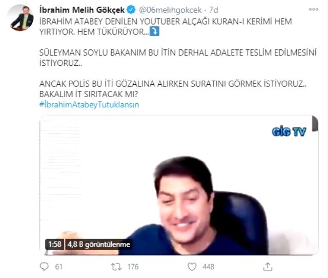 Youtuber İbrahim Atabey, Kur'an-ı Kerim'e hakaret etti, sosyal medya yıkıldı!