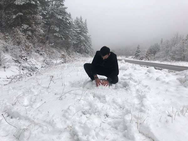 Bayburt'ta kar yağışı