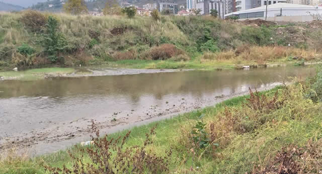 Trabzon'da korkutan dere! 