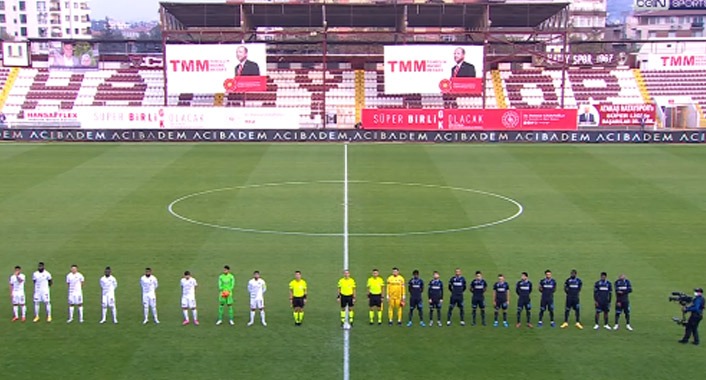 Trabzonspor maçı öncesi saygı duruşu