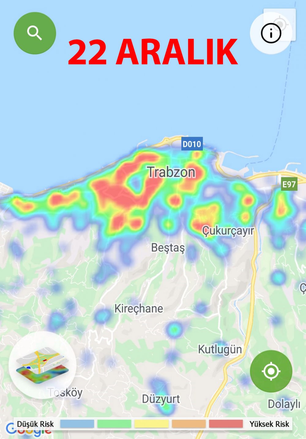 Trabzon’da harita kırmızıdan yeşile dönüyor