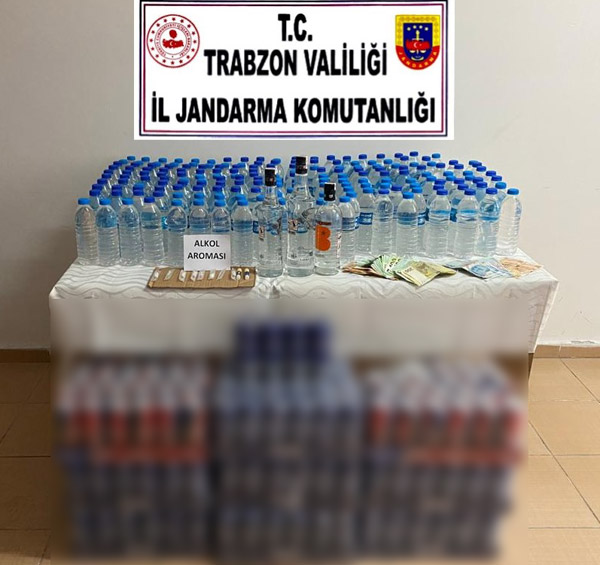 Trabzon’da kaçak içki operasyonu