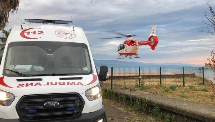 Trabzon'da hava ambulansı 2020'de 201 hasta için havalandı