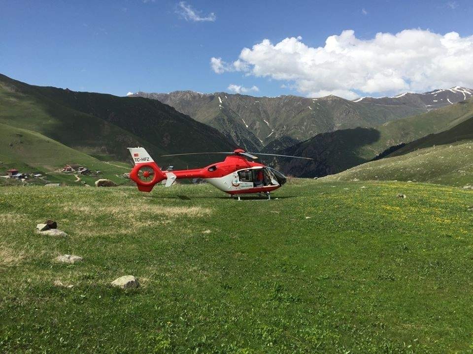 Trabzon'da hava ambulansı 2020'de 201 hasta için havalandı