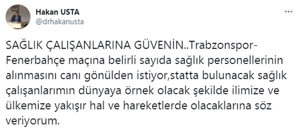 Hakan Usta’dan Trabzonsporlu vaka sayıları mesajı! 