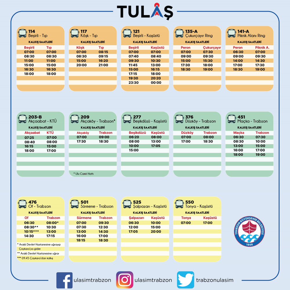 Trabzon’da kısıtlamada uygulanacak otobüs seferleri belli oldu