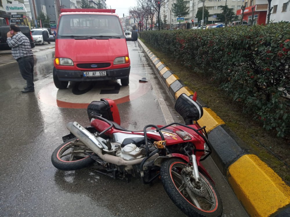 Trabzon'da yağmur kaza getirdi! 1 yaralı
