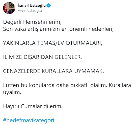 Vali Ustaoğlu açıkladı! Trabzon'da vaka artışının en önemli nedeni...