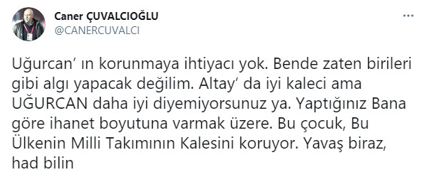 Uğurcan Çakır’a destek! Yaptığınız ihanet boyutuna varmak üzere”