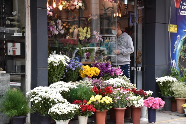 Trabzon'daki çiçekçilerde 