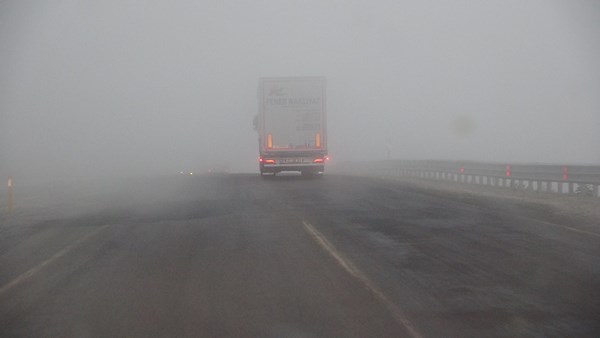 Ulgar geçidinde yoğun sis: Görüş mesafesi 5 metreye düştü
