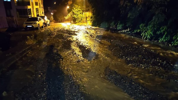 Artvin'de şiddetli yağış! Yollar çamurla kaplandı